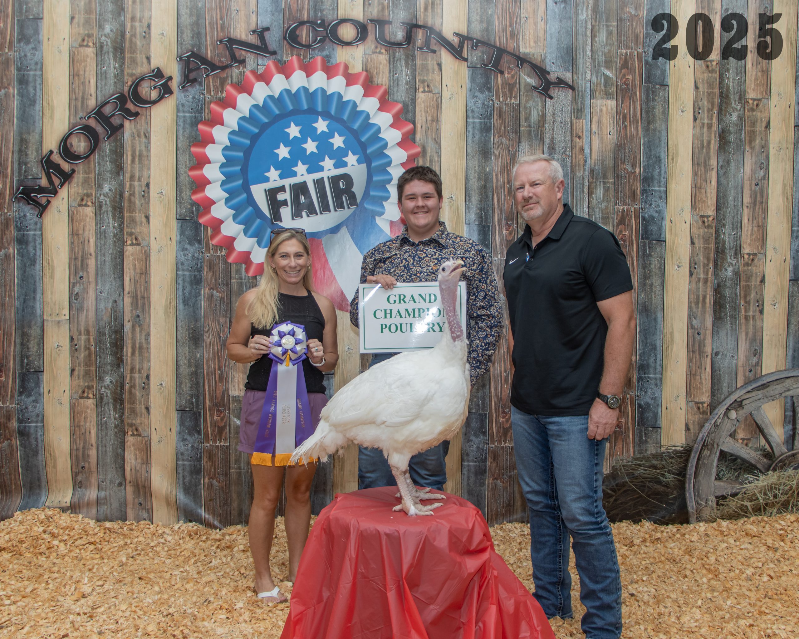 Ryder Halley- Grand Champion Market Poultry with buyers